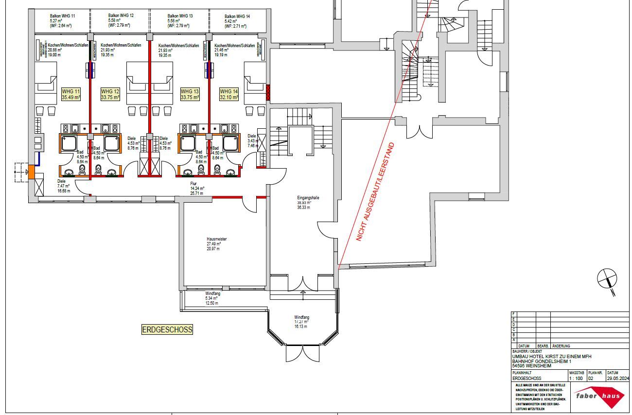 Wohnung zur Miete 700 € 1 Zimmer 36 m²<br/>Wohnfläche EG<br/>Geschoss ab sofort<br/>Verfügbarkeit Bahnhof Gondelsheim 1 Gondelsheim Weinsheim 54595