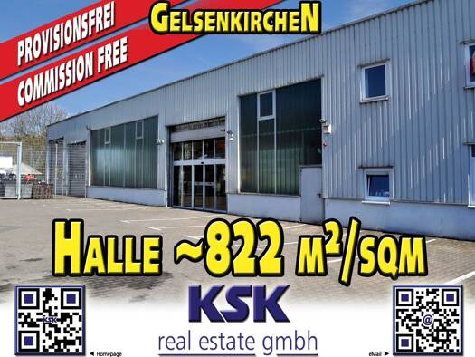 Produktionshalle zur Miete provisionsfrei 6,70 € 822 m² Lagerfläche Resse Gelsenkirchen-Ost 45892
