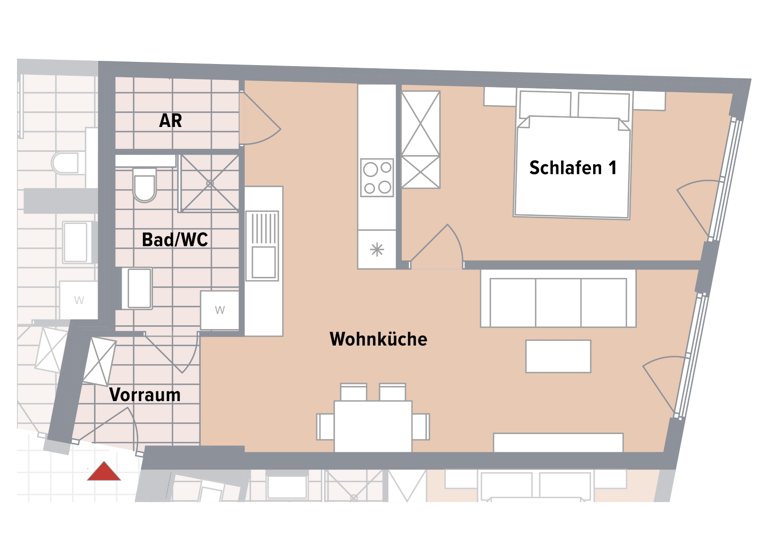 Wohnung zum Kauf - Erstbezug 303.000 € 2 Zimmer 50,2 m² 2. Geschoss Wien, Liesing 1230