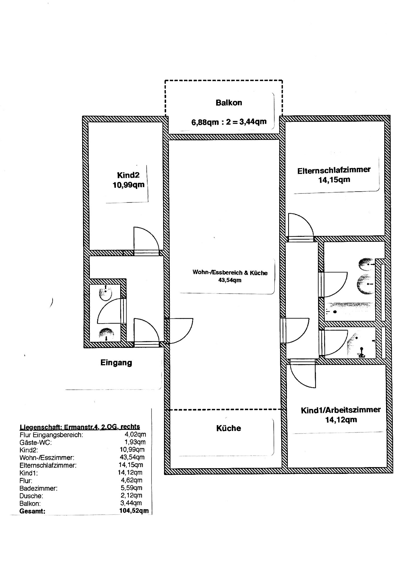 Wohnung zum Kauf 164.000 € 4 Zimmer 104 m²<br/>Wohnfläche 2.<br/>Geschoss Lichtenplatz Wuppertal 42287