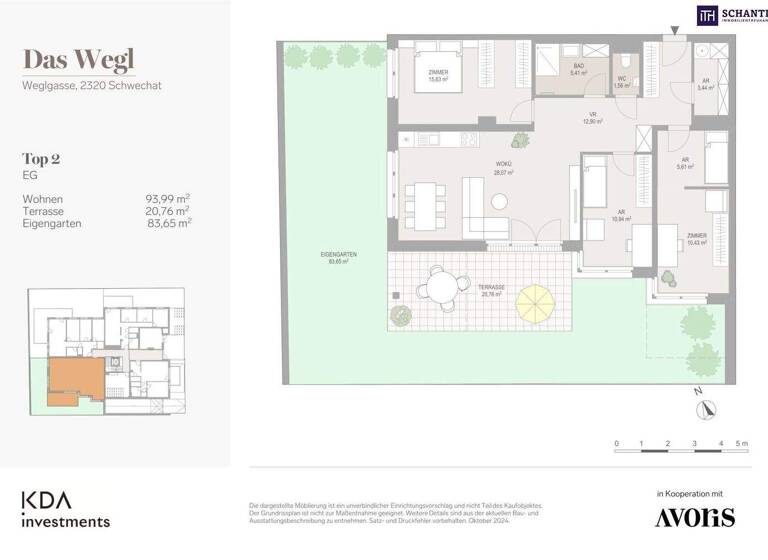 Wohnung zum Kauf - Erstbezug 529.550 € 4 Zimmer 94 m² EG Weglgasse Schwechat 2320