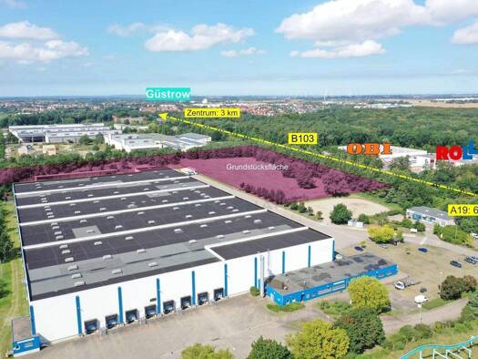 Gewerbegrundstück zur Miete 0,20 € 42.232 m² Grundstück Glasewitzer Chaussee 33 Güstrow 18273