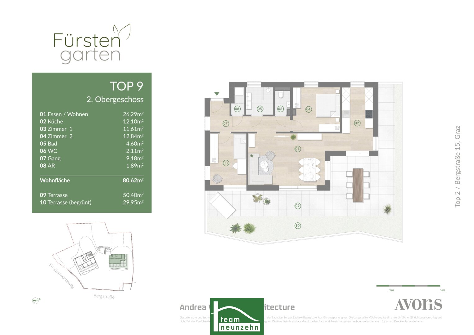 Wohnung zum Kauf provisionsfrei 529.662 € 3 Zimmer 80,7 m²<br/>Wohnfläche 2.<br/>Geschoss Bergstraße 15 Eggenberg Graz 8020