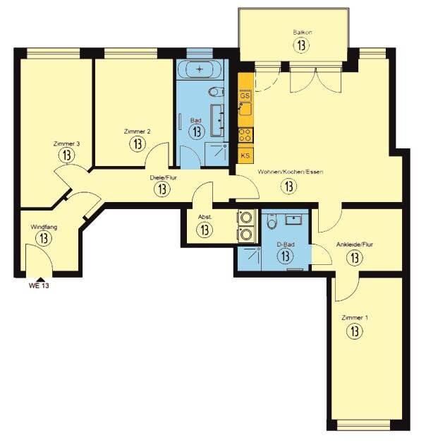 Wohnung zur Miete 1.568 € 4 Zimmer 110,4 m²<br/>Wohnfläche 3.<br/>Geschoss 15.12.2024<br/>Verfügbarkeit Ungerstraße 10/12 Anger-Crottendorf Leipzig 04318