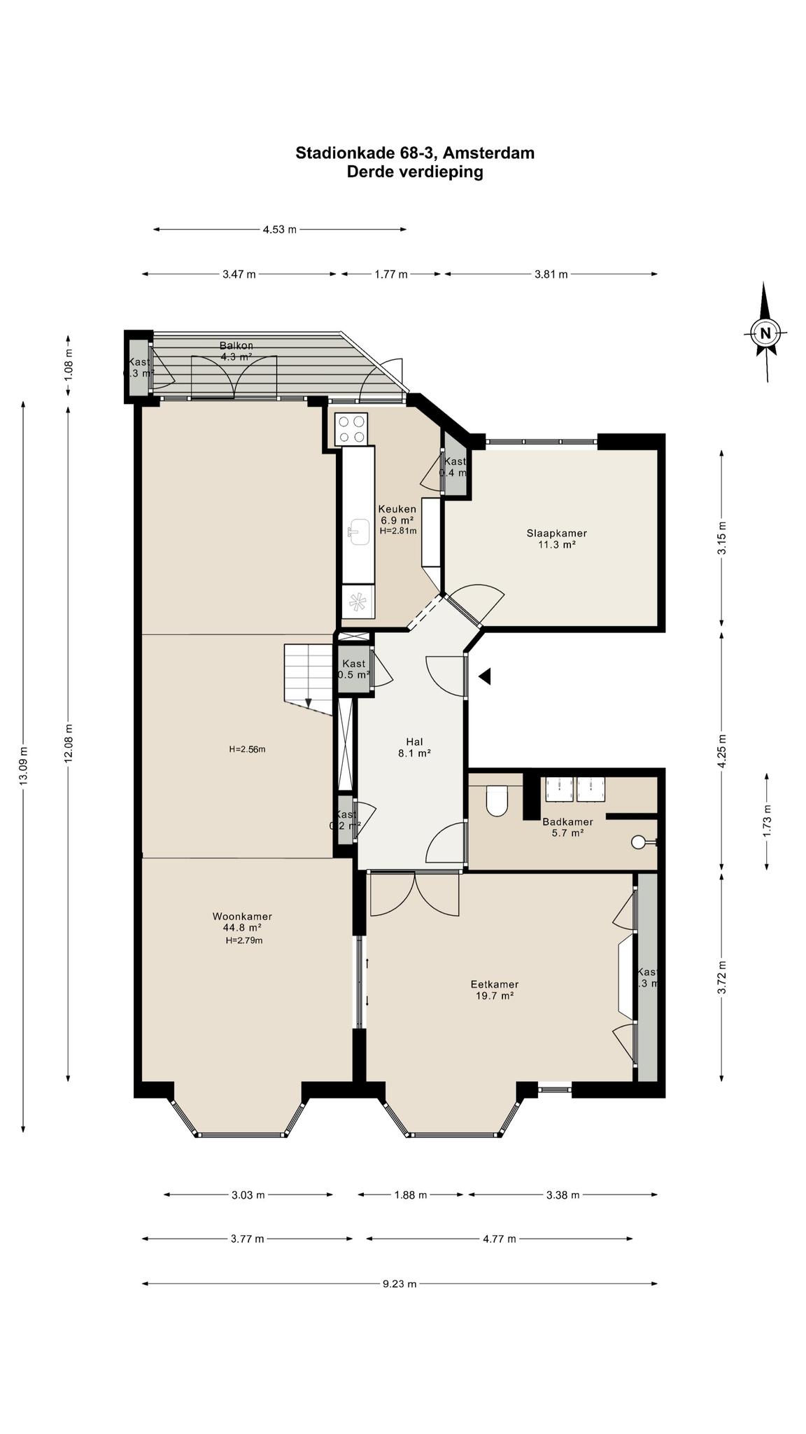 Haus zum Kauf 995.000 € 4 Zimmer 126 m²<br/>Wohnfläche stadionkade 68 3 amsterdam 1077 VR