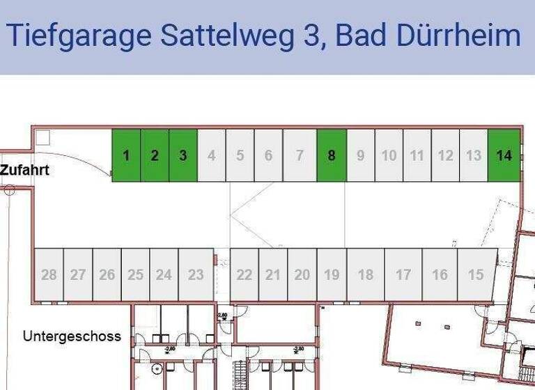Tiefgaragenstellplatz zum Kauf provisionsfrei 22.900 € Sattelweg 3 Bad Dürrheim 78073