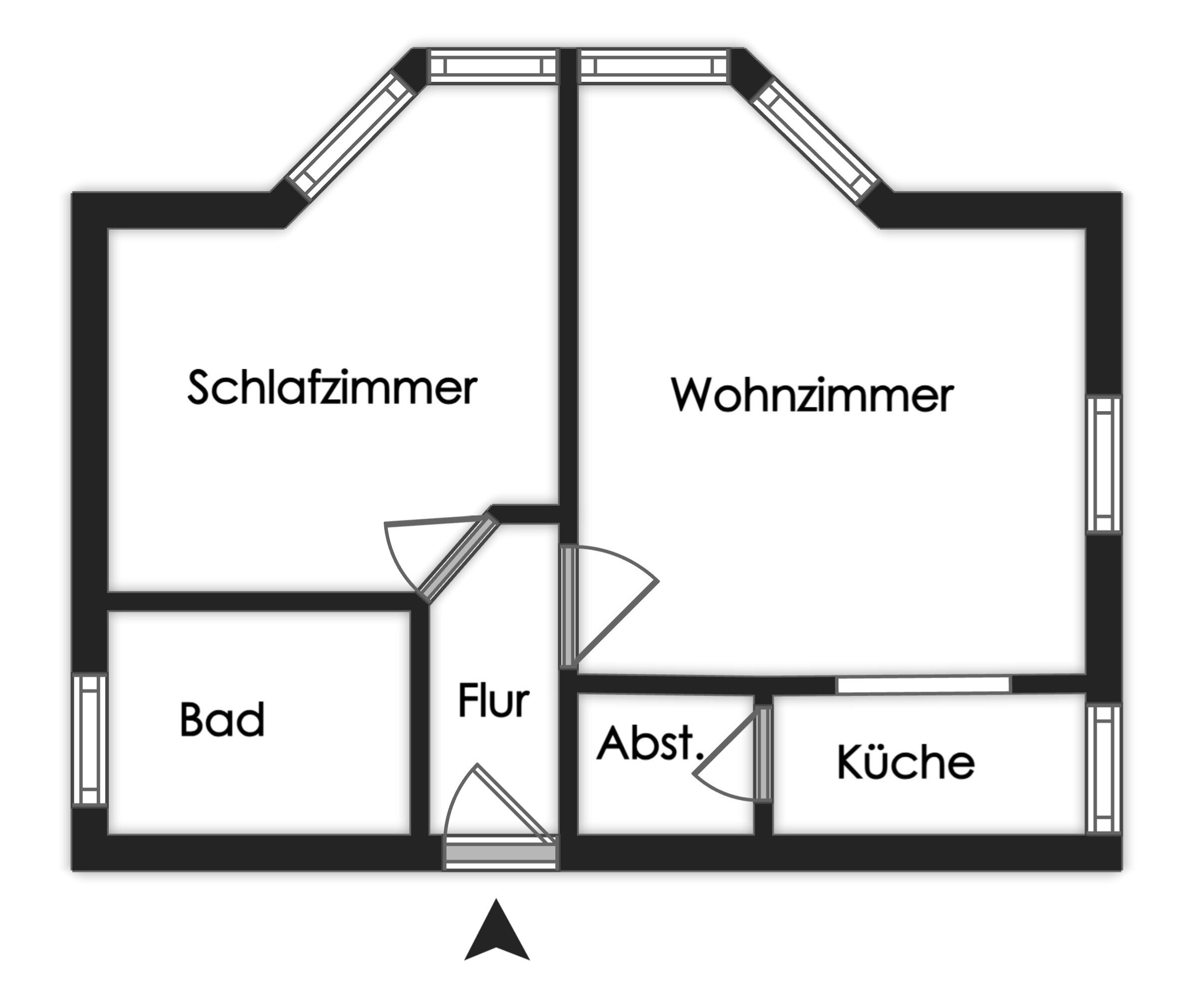 Wohnung zur Miete 450 € 2 Zimmer 51 m²<br/>Wohnfläche Westerstede Westerstede 26655