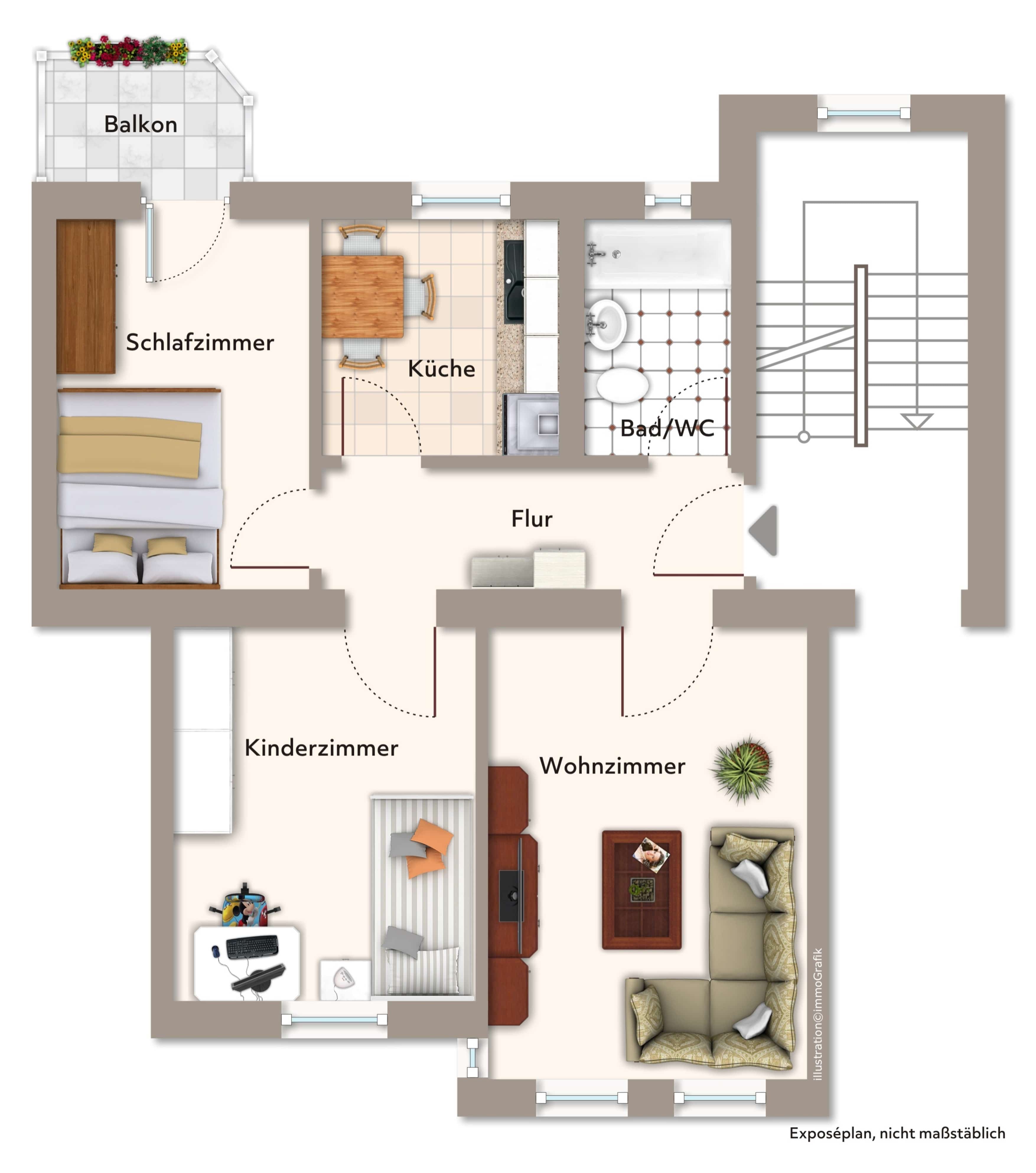 Wohnung zur Miete 480 € 3 Zimmer 63,8 m²<br/>Wohnfläche 1.<br/>Geschoss ab sofort<br/>Verfügbarkeit Alt Fermersleben 88 Siedlung Fermersleben Magdeburg 39122