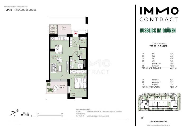 Wohnung zum Kauf - Erstbezug 299.500 € 2 Zimmer 46,6 m² 3. Geschoss Süßenbrunner Straße 61 Wien 1220