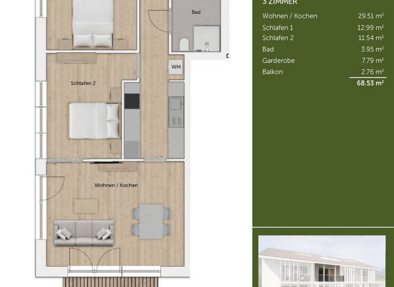 Wohnung zum Kauf provisionsfrei 513.000 € 3 Zimmer 68,5 m² Bayerisch Gmain 83457