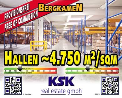 Lagerhalle zur Miete provisionsfrei 4.750 m² Lagerfläche Rünthe Bergkamen 59192
