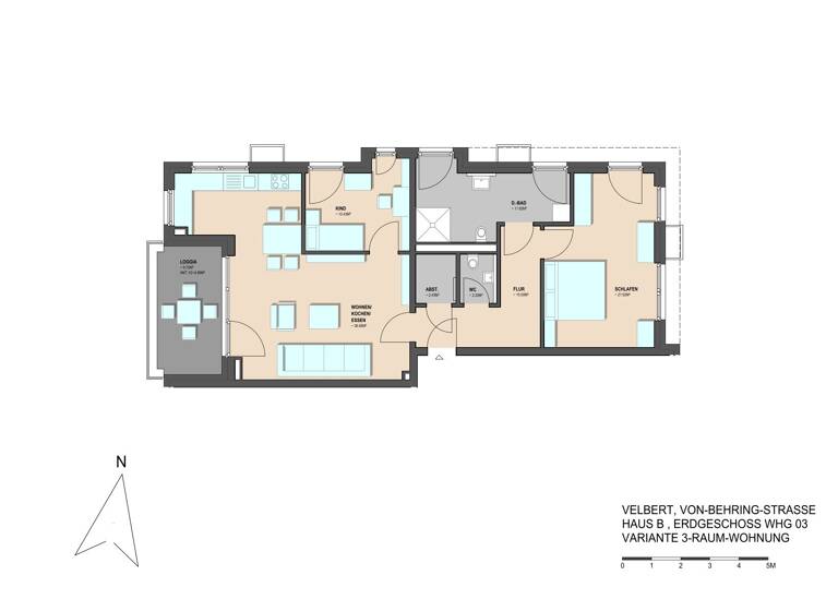 Wohnung zum Kauf provisionsfrei 469.900 € 2 Zimmer 99,6 m²<br/>Wohnfläche EG<br/>Geschoss Mitte Velbert 42549