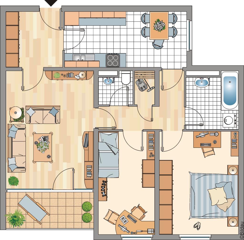 Wohnung zur Miete 644 € 3 Zimmer 79,8 m²<br/>Wohnfläche 2.<br/>Geschoss Europaring 58 Medinghoven Bonn 53123