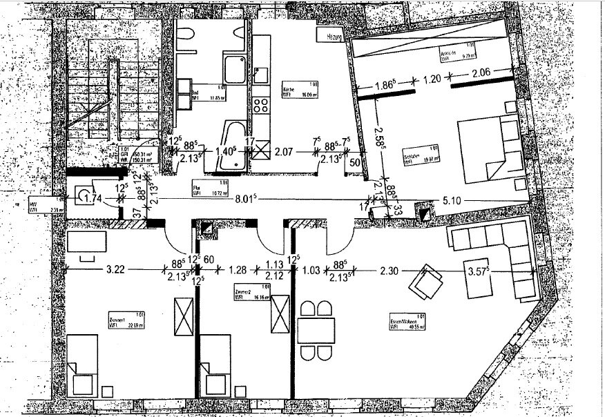 Wohnung zur Miete 1.438 € 4 Zimmer 140 m²<br/>Wohnfläche 1.<br/>Geschoss 01.02.2025<br/>Verfügbarkeit Fürther Straße Bärenschanze Nürnberg 90429