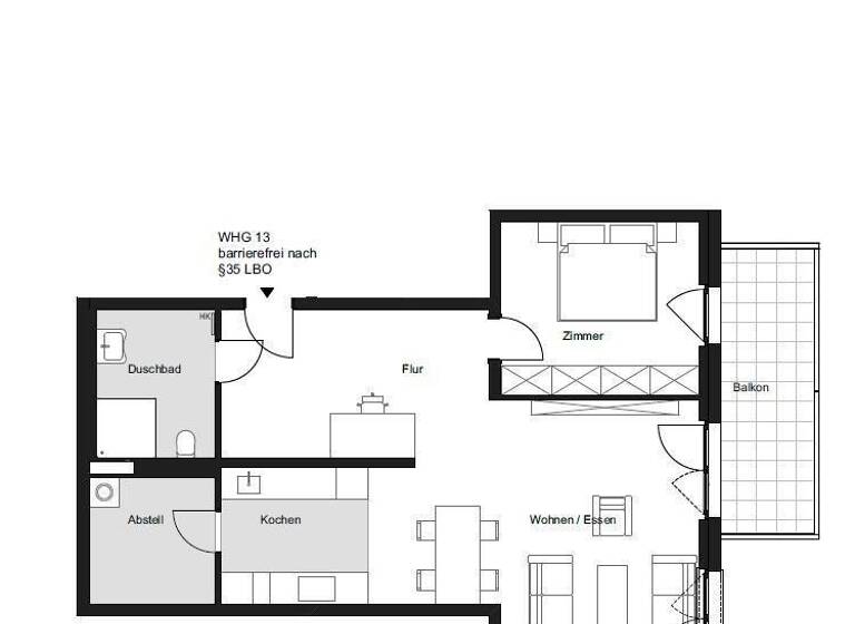 Wohnung zur Miete 1.171 € 2 Zimmer 90,1 m² frei ab sofort Fritz-Hackstr. 4 Niederweiler Müllheim 79379