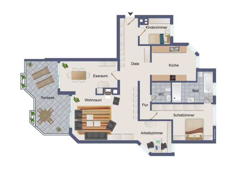 Wohnung zum Kauf 990.000 € 4 Zimmer 128,4 m² 2. Geschoss Braunsfeld Köln 50933