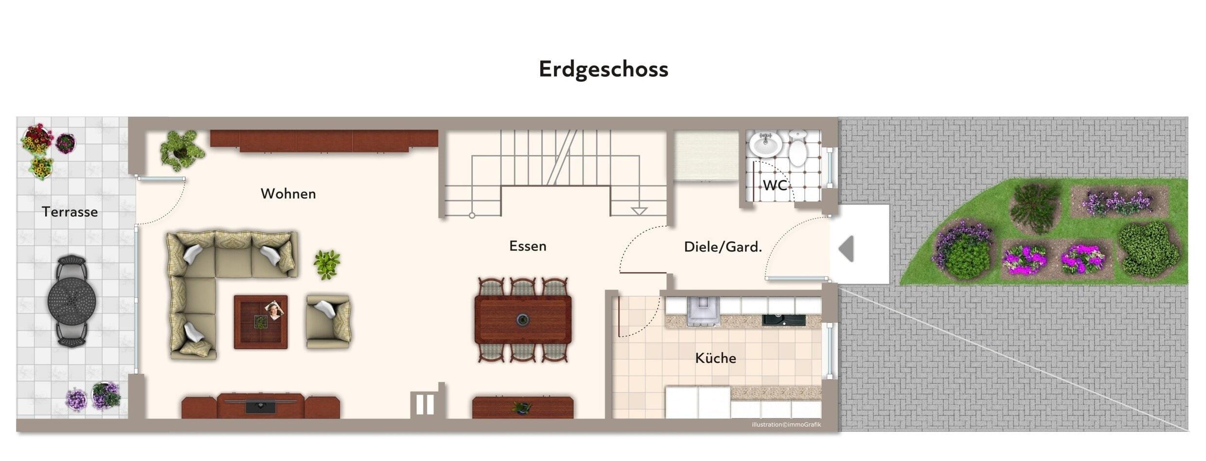 Reihenmittelhaus zum Kauf 485.000 € 3,5 Zimmer 112 m²<br/>Wohnfläche 186 m²<br/>Grundstück Rondorf Köln 50997