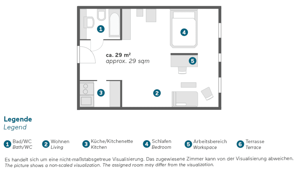 Wohnung zur Miete Wohnen auf Zeit 2.550 € 1 Zimmer 29 m²<br/>Wohnfläche 14.12.2024<br/>Verfügbarkeit Adenauerallee Vor dem Koblenzer Tor Bonn 53113