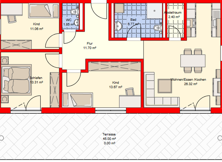 Wohnung zum Kauf - Erstbezug provisionsfrei 460.236 € 4 Zimmer 109,6 m² EG MIttelstraße 8 Rotenzimmern Dietingen 78661