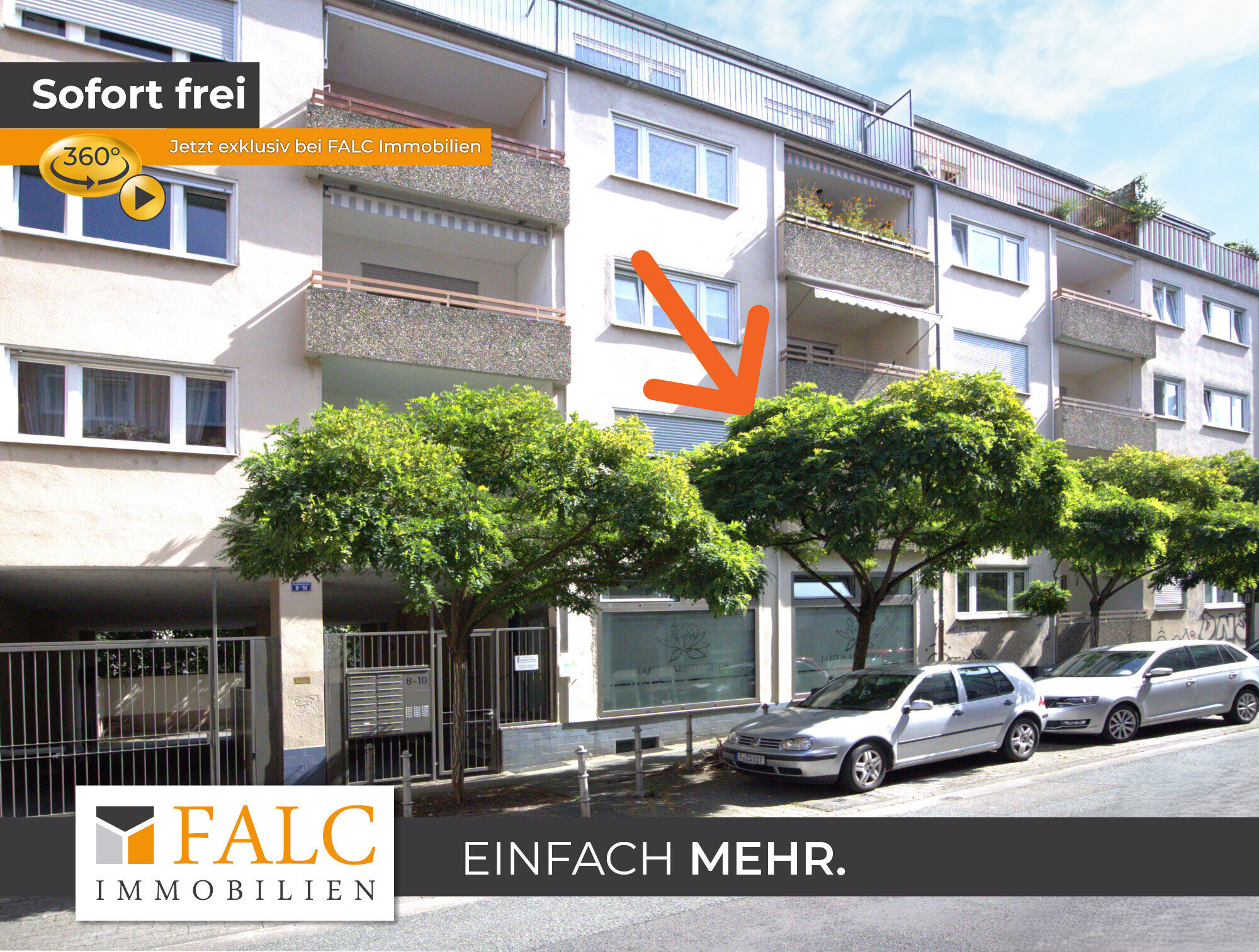 Wohnung zum Kauf 395.000 € 2 Zimmer 65 m²<br/>Wohnfläche 1.<br/>Geschoss Dreikönigsstraße 10 Sachsenhausen - Nord Frankfurt am Main 60594