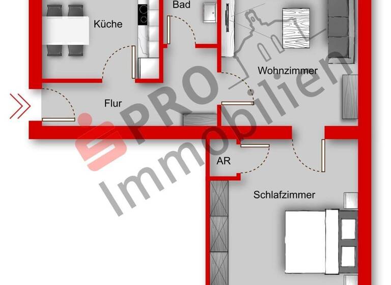 Wohnung zum Kauf 99.000 € 2 Zimmer 59 m² St Arnual Saarbrücken 66119