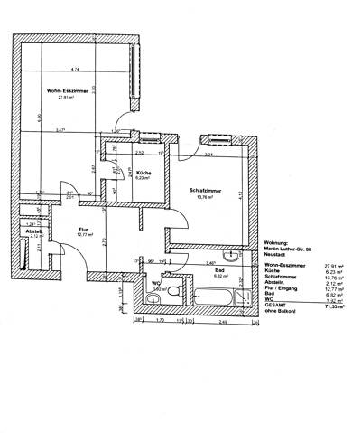 Wohnung zur Miete 720 € 2 Zimmer 71,5 m² frei ab 01.06.2025 Neustadt Neustadt an der Aisch 91413