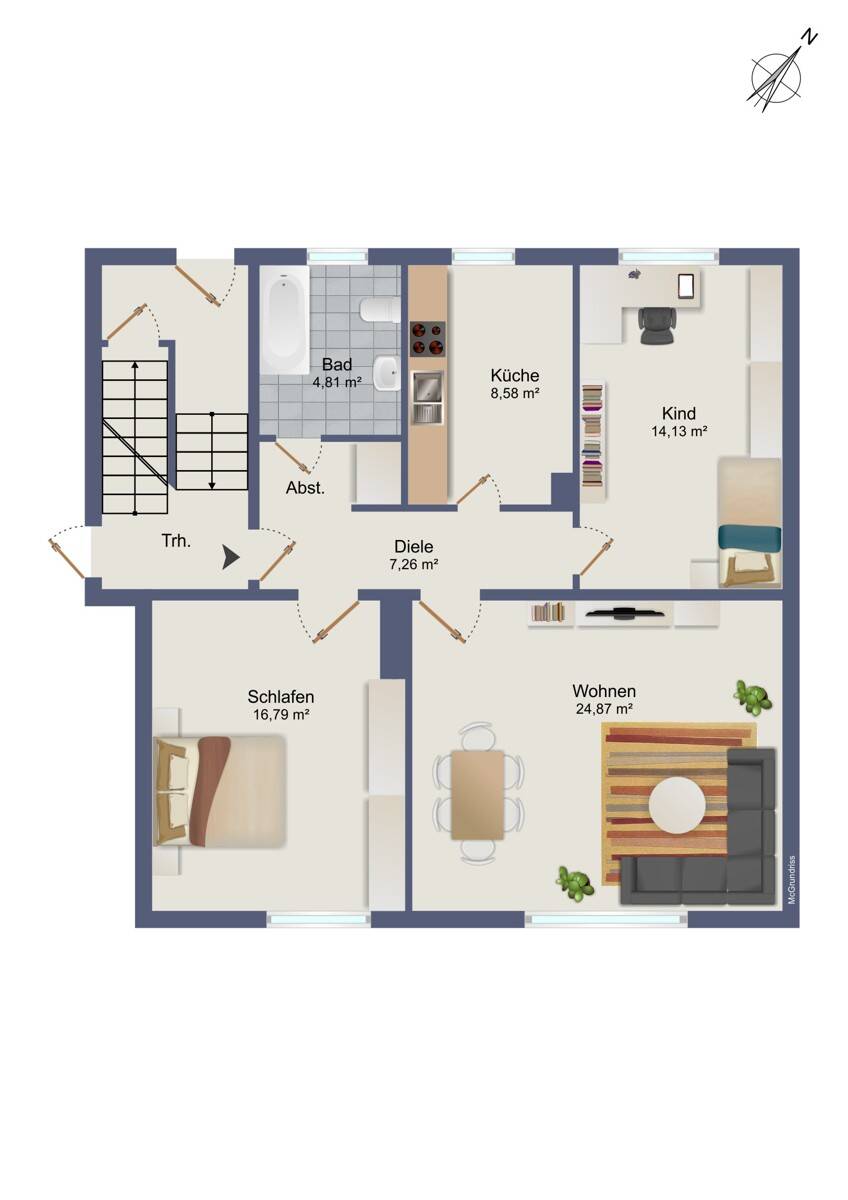 Terrassenwohnung zum Kauf 188.000 € 3 Zimmer 77 m²<br/>Wohnfläche EG<br/>Geschoss Wermelskirchen Wermelskirchen 42929