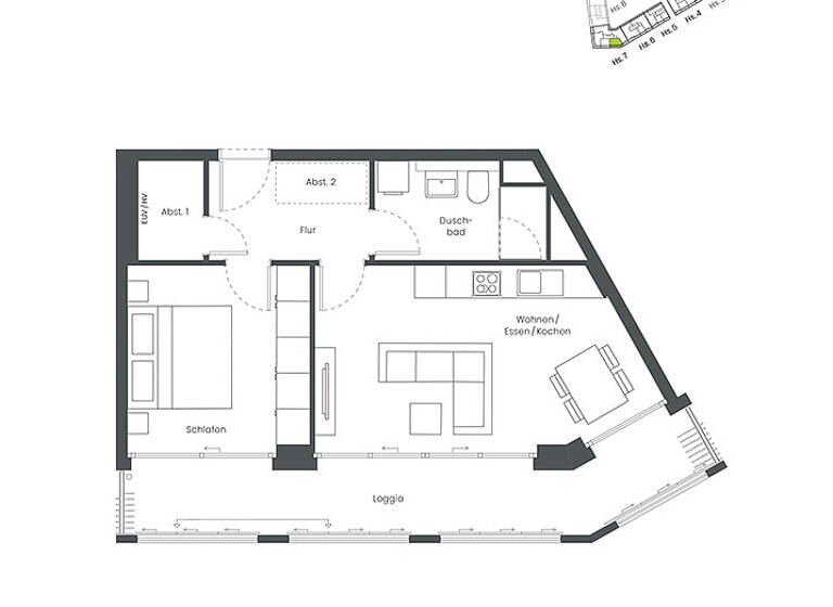 Wohnung zum Kauf - Erstbezug provisionsfrei 545.000 € 2 Zimmer 57,1 m² 1. Geschoss Angela-Molitoris-Platz 1 Aubing-Lochhausen-Langwied München 81245