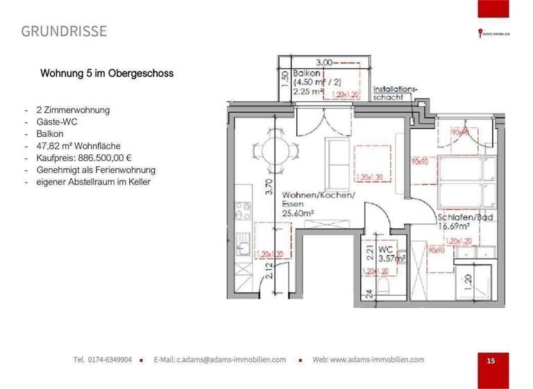 Wohnung zum Kauf - Erstbezug 886.500 € 2 Zimmer 47,8 m² Friesenstraße 5 Juist 26571