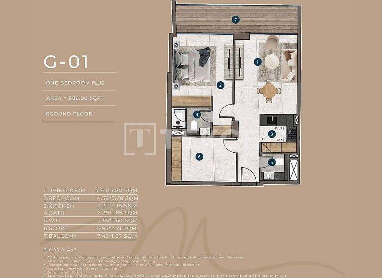 Studio zum Kauf 203.000 € 1 Zimmer 49 m² EG Dubai