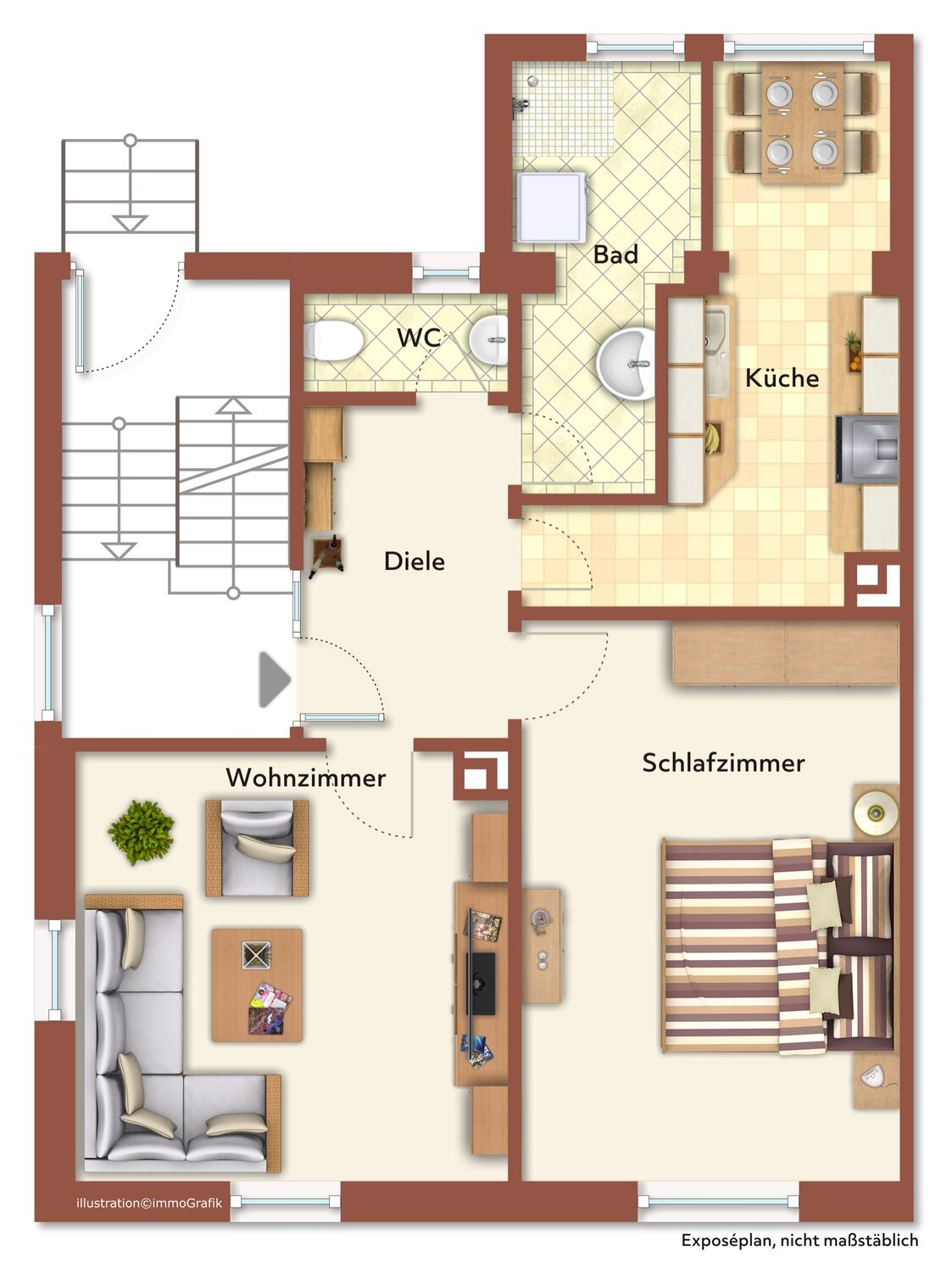 Wohnung zum Kauf 170.000 € 2 Zimmer 56,5 m²<br/>Wohnfläche EG<br/>Geschoss Plochingen 73207