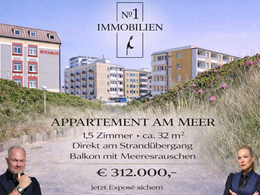 Studio zum Kauf 312.000 € 1 Zimmer 28 m² frei ab sofort Westerland Sylt 25980
