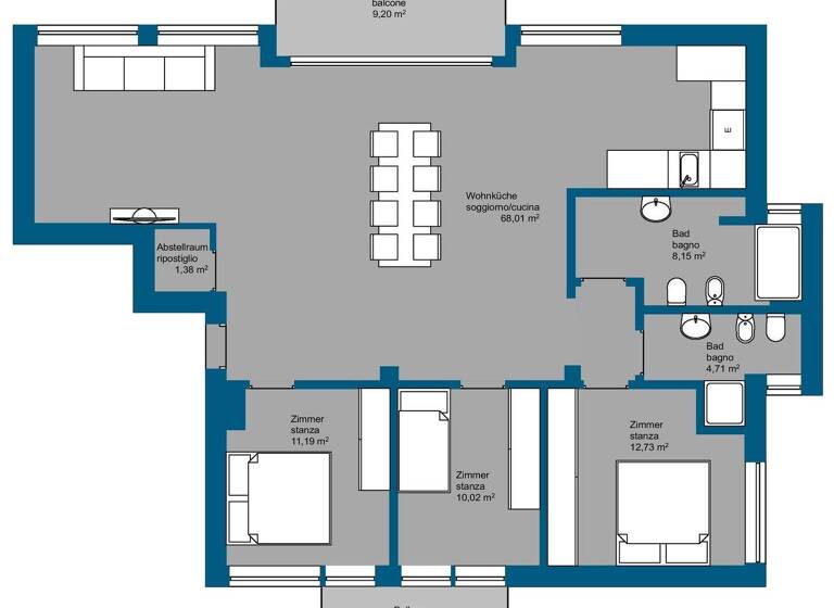 Wohnung zum Kauf 760.000 € 4 Zimmer 155 m² frei ab sofort Meran 39012