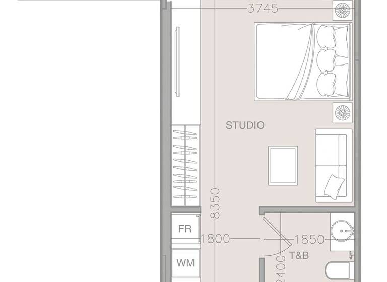 Wohnung zum Kauf provisionsfrei 234.296 € 2 Zimmer 48,8 m² Dubai 00000