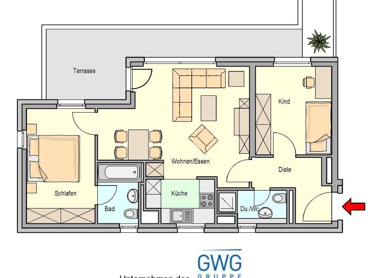 Wohnung zur Miete nur mit Wohnberechtigungsschein 648 € 3 Zimmer 66,7 m² 3. Geschoss frei ab 01.06.2026 Sauerkirschenweg 25 Zazenhausen Stuttgart 70437