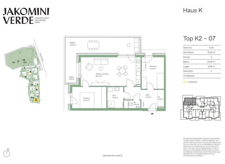 Wohnung zum Kauf - Erstbezug 345.000 € 3 Zimmer 2. Geschoss Kasernstraße Jakomini Graz 8010
