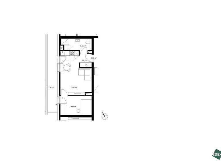 Terrassenwohnung zum Kauf - Erstbezug 274.200 € 2 Zimmer 37,9 m² 4. Geschoss Khekgasse Wien 1230
