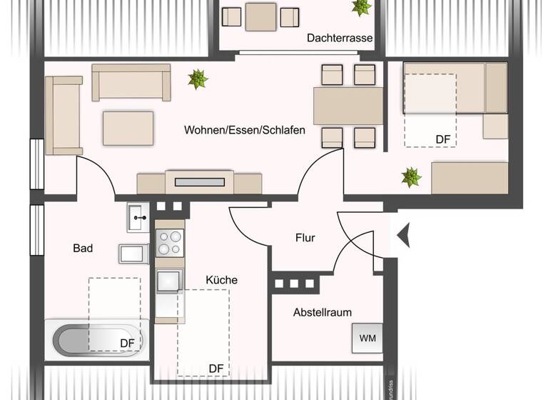 Wohnung zur Miete 400 € 2 Zimmer 38 m² Osningstraße 2 Sieker Bielefeld / Sieker 33605