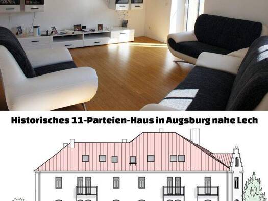 Mehrfamilienhaus zum Kauf 3.298.000 € 42 Zimmer 890,9 m² 621 m² Grundstück Schackstraße 59 Lechhausen Augsburg 86165
