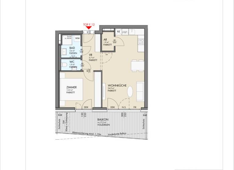 Wohnung zum Kauf - Erstbezug 275.000 € 2 Zimmer 50 m² 2. Geschoss Kohldorfer Straße 96 St. Martin Klagenfurt am Wörthersee 9020