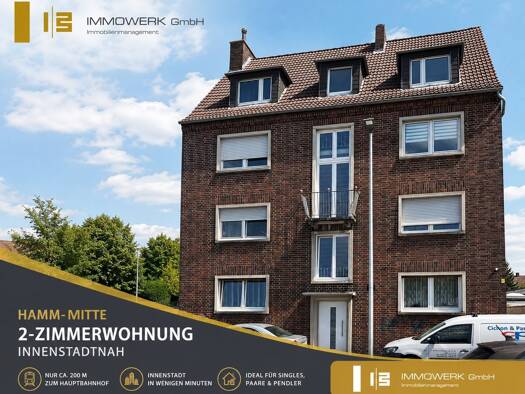 Wohnung zur Miete 450 € 2 Zimmer 44 m² 2. Geschoss frei ab sofort Ferdinand-Poggel-Straße 21 Hamm-Mitte Hamm 59065