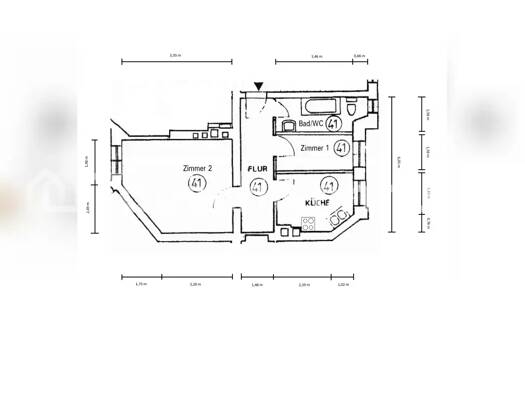 Wohnung zur Miete Tauschwohnung 715 € 2 Zimmer 49 m² 2. Geschoss Kreuzberg Berlin 10999