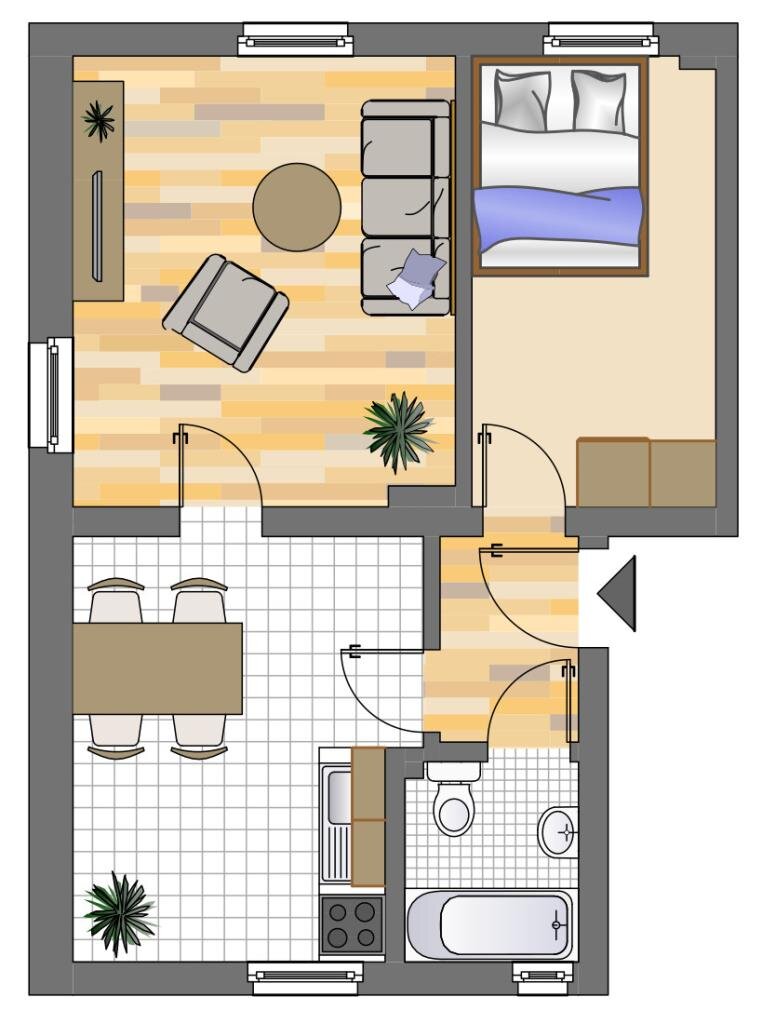 Wohnung zur Miete 339 € 2 Zimmer 40 m²<br/>Wohnfläche EG<br/>Geschoss 01.02.2025<br/>Verfügbarkeit Reidemeisterstraße 12 Rauherfeld Menden 58706