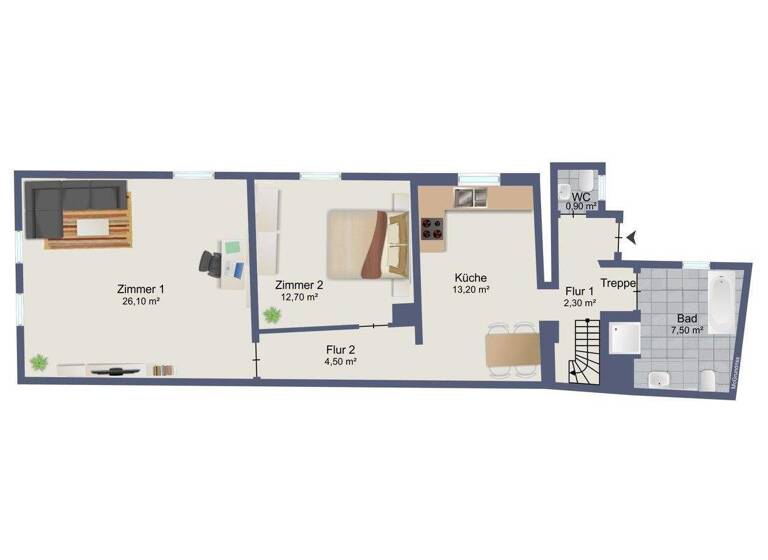 Einfamilienhaus zum Kauf 200.000 € 3 Zimmer 93 m² 206 m² Grundstück Durlach Karlsruhe 76227