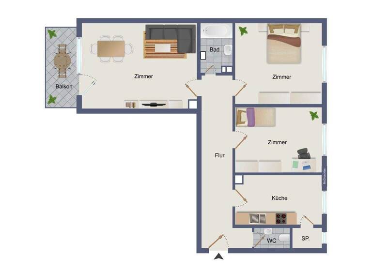 Wohnung zum Kauf 225.000 € 3 Zimmer 84,3 m² Rastatt 76427