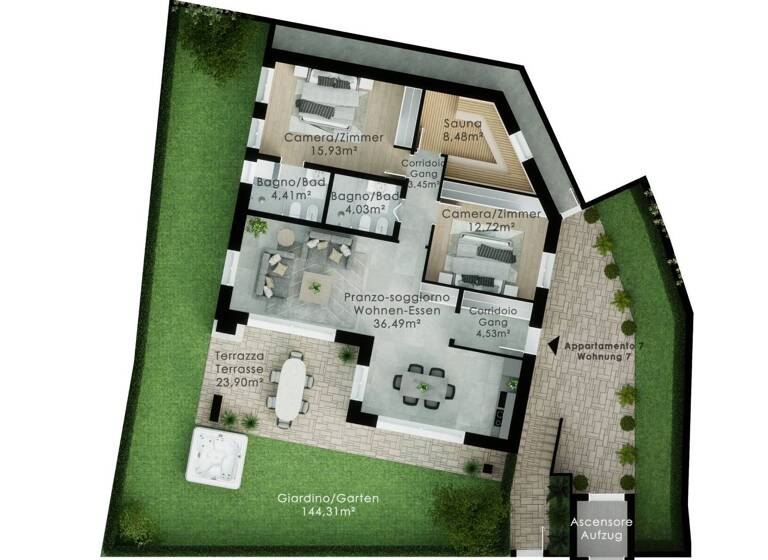 Wohnung zum Kauf 693.000 € 4 Zimmer 90 m² EG frei ab sofort Via Privata del Fontanone 21 Gardone 25083