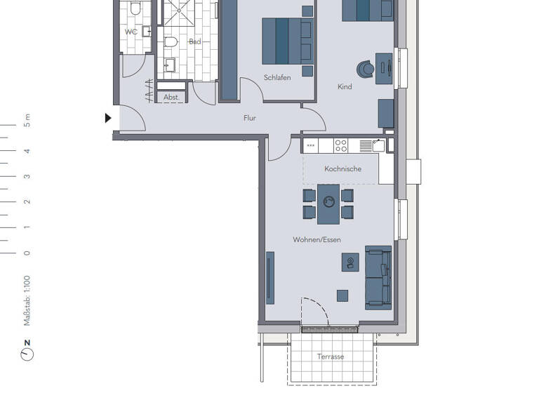 Wohnung zum Kauf - Neubau provisionsfrei 387.400 € 3 Zimmer 93,6 m²<br/>Wohnfläche EG<br/>Geschoss Kleiststraße Arnoldsweiler Düren 52353