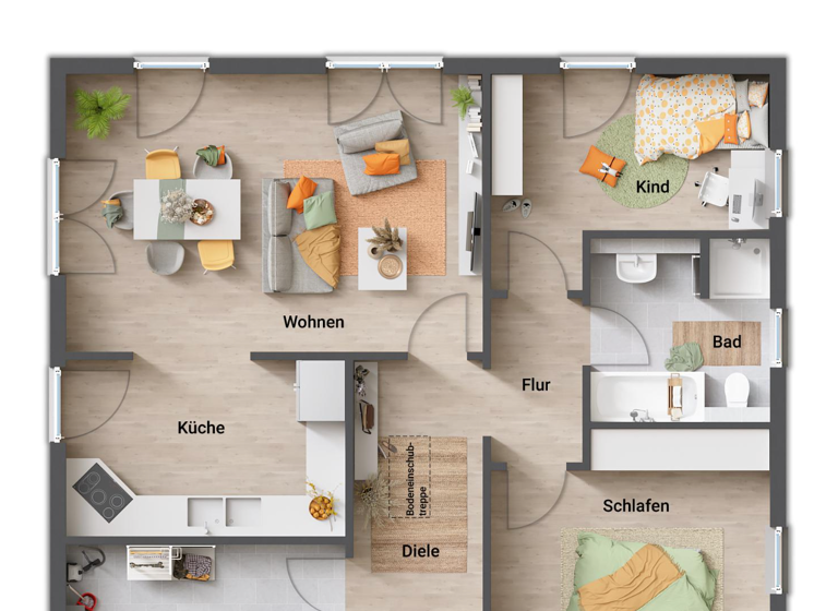 Bungalow zum Kauf - Erstbezug provisionsfrei 210.320 € 3 Zimmer 90,5 m² 538 m² Grundstück frei ab 01.01.2027 Bärmisgasse Lehesten 07349