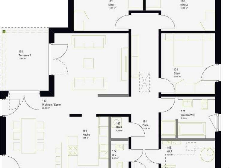 Bungalow zum Kauf provisionsfrei 443.604 € 4 Zimmer 136 m² 690 m² Grundstück Öpfingen 89614