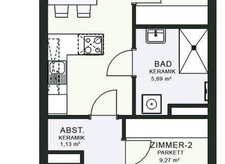 Wohnung zur Miete - Erstbezug 650 € 3 Zimmer 55,4 m² 5. Geschoss frei ab 01.06.2026 Fröhlichgasse 23-35 Jakomini Graz 8010